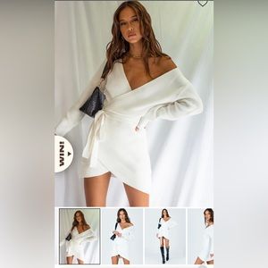 Princess polly white knitted dress